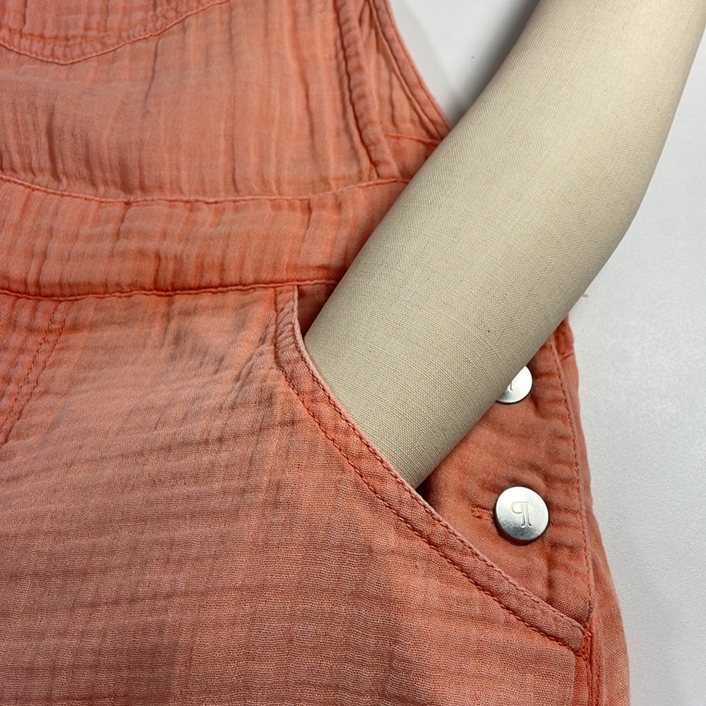 NWT Anthropologie Pilcro Gauze Micro Overalls - peach - Size 8 - Picture 10 of 12
